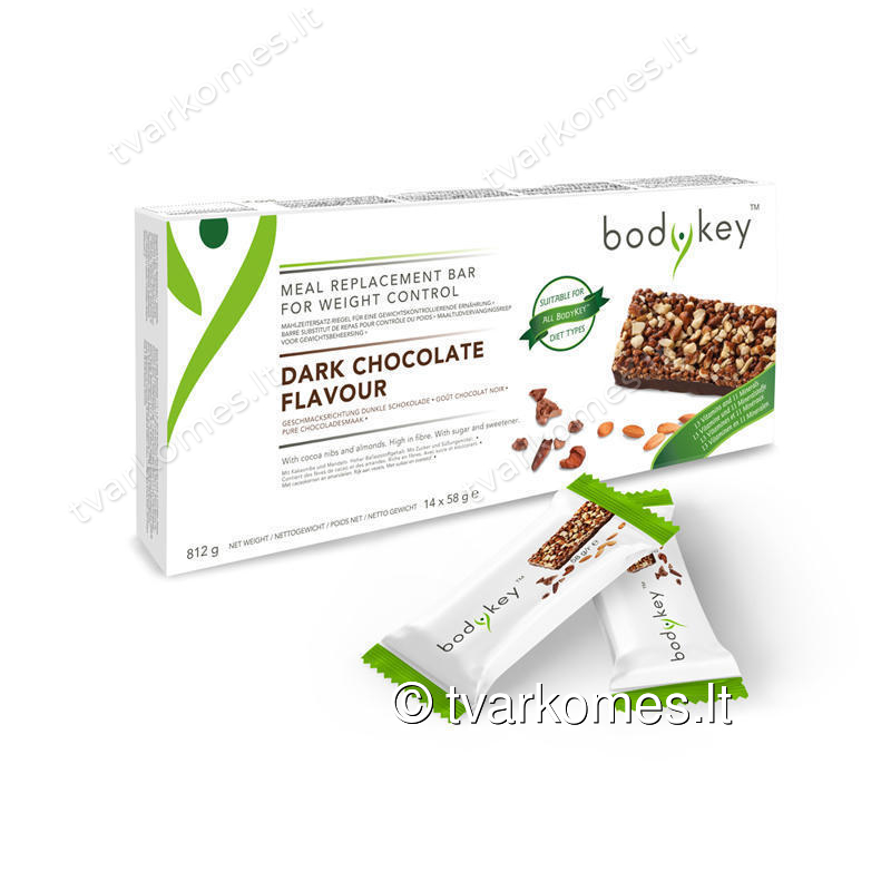 bodykey by NUTRILITE™ maisto pakaitalo batonėlis su juodu šokoladu (121056) bodykey by NUTRILITE™ maisto pakaitalo batonėlis su juodu šokoladu (121056)
